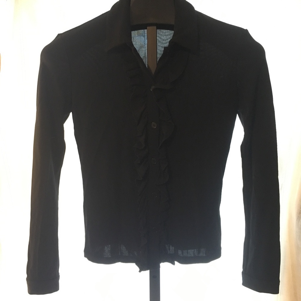 Collared Ruffle Blouse